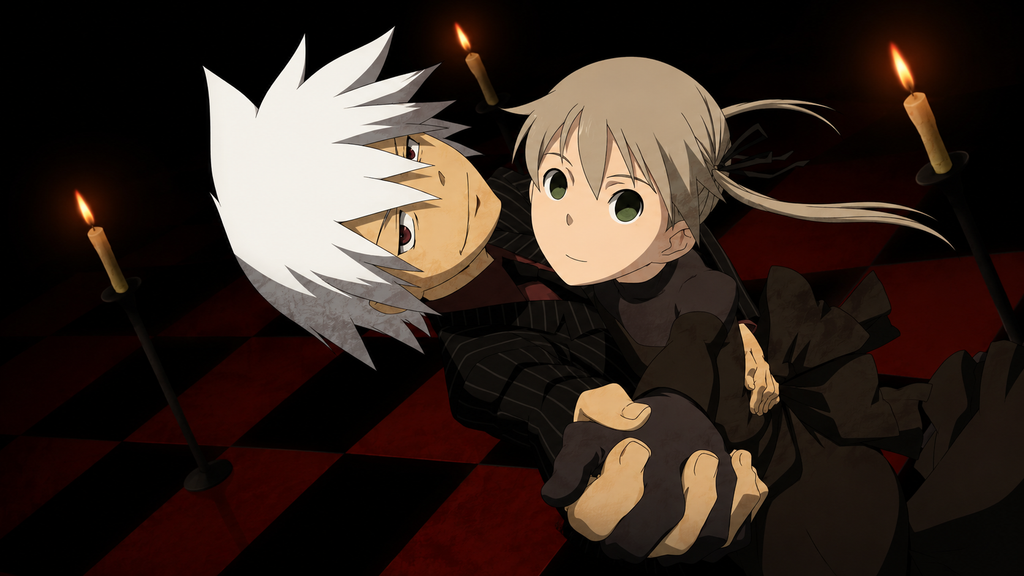 MAKA ALBARN AND SOUL EATER EVANS